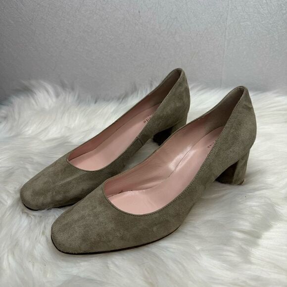 Kate Spade Kylah Taupe Suede Block Heel 6.5 - Picture 1 of 7